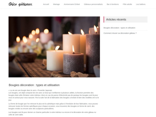 Bougies-décoration gâteaux