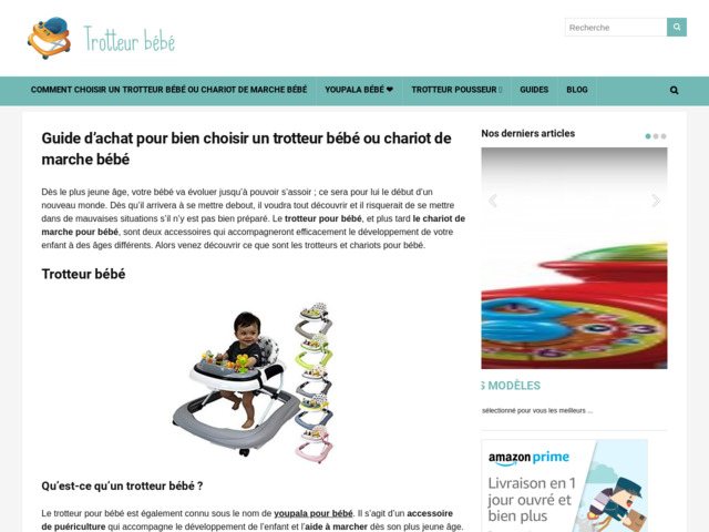Comparatif trotteur bébé & chariot de marche