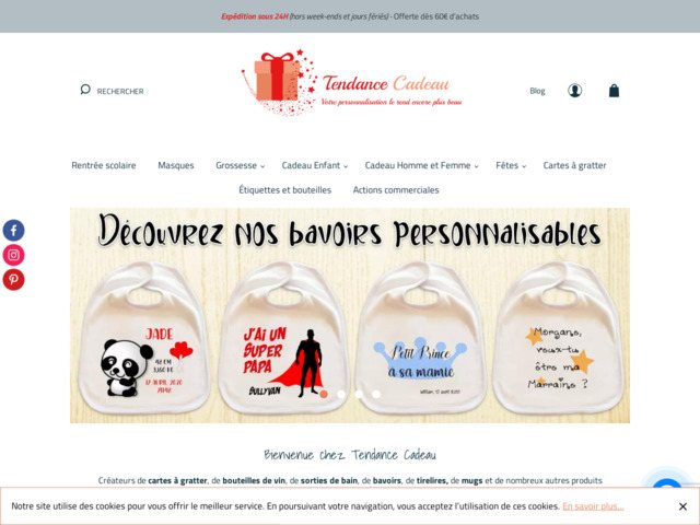 Tendance Cadeau : body bébé personnalisable