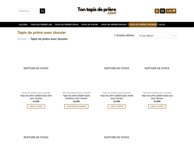 Tapis de priere dossier