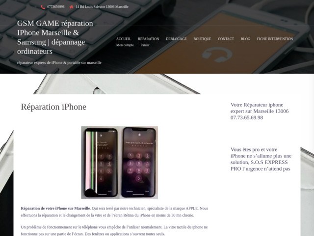 Gsm Game : reparation de telephones à Marseille