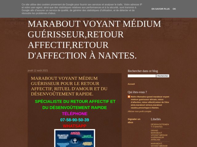 Matre-marabout voyant mdium gurisseur, retour d'affection  Rouen