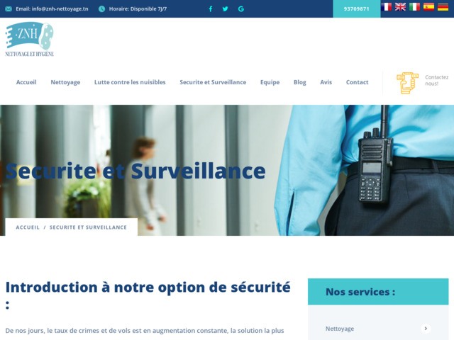 ZNH sécurité et surveillance en Tunisie