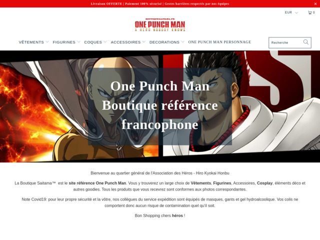 Magasin web One Punch Man