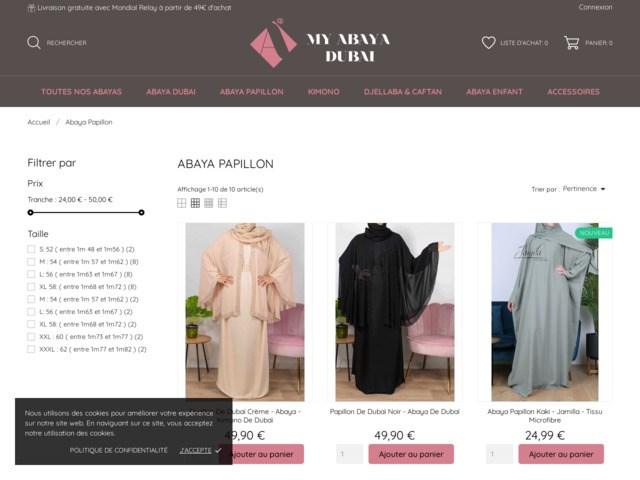 Acheter une robe papillon large