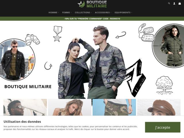 La boutique militaire : v�tements, accessoire et �quipements
