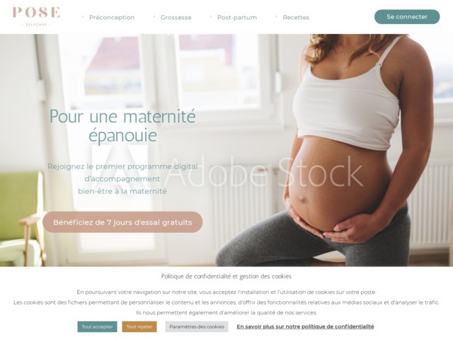 Pose Selfcare : Premier programme d'accompagnement à la maternité