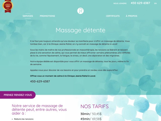 Massage de détente