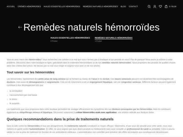 Traitement des hémorroïdes