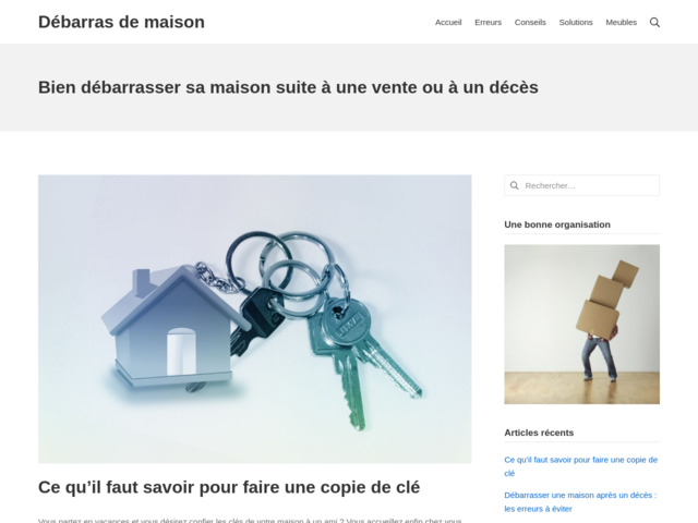 Débarrasser et vider sa maison suite à une vente ou à un décès