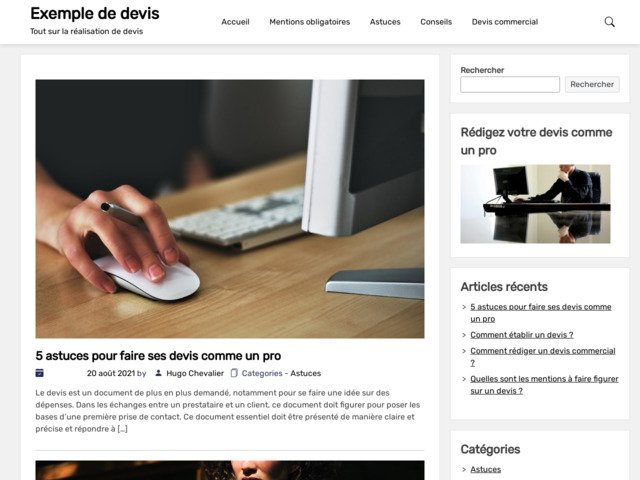 Exemple de devis | vierge, auto-entrepreneur, peinture, toiture