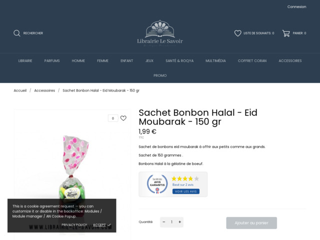 Acheter des sachets de bonbons halal