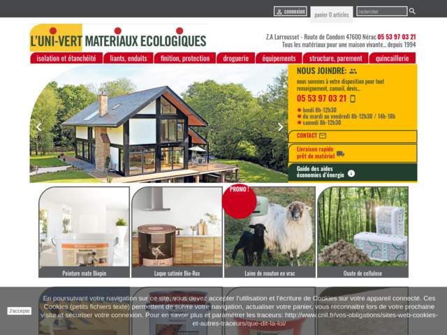 L'Uni-Vert Matériaux : peinture écologique bio