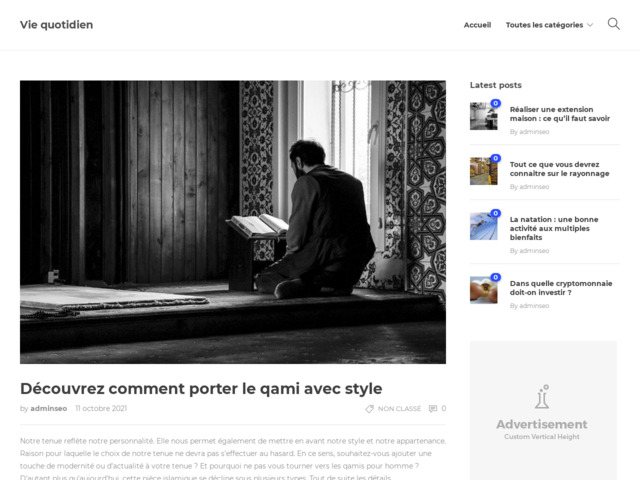 Tenue vestimentaire pour homme musulman