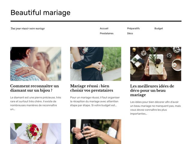 Beautiful mariage : coiffure, robe, costume, décoration, bague