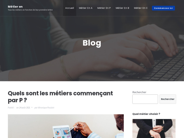 Metier en : solution pour jeux petit bac, Scrabble, mots croisés