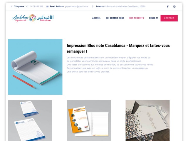 Impression bloc note casablanca