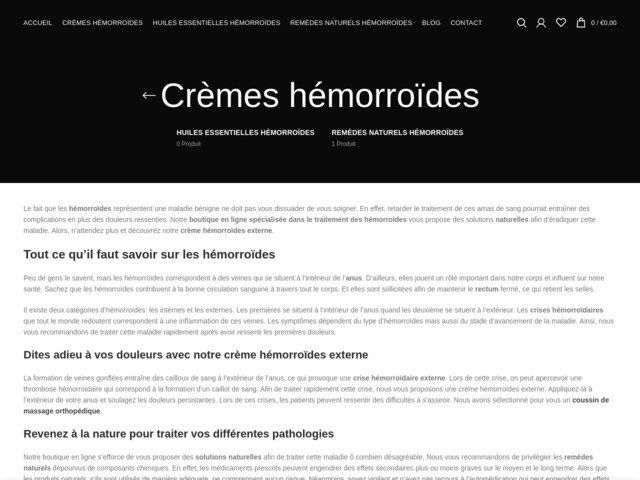 Solutions contre les hémorroides