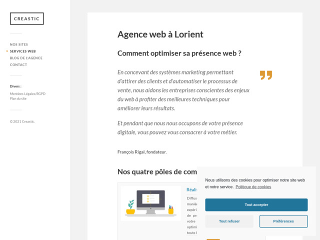 Creastic agence web  lorient