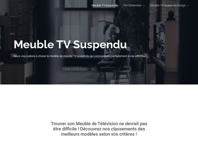 Meuble tv suspendu