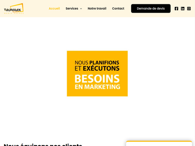 Trumark media, web agency Maroc