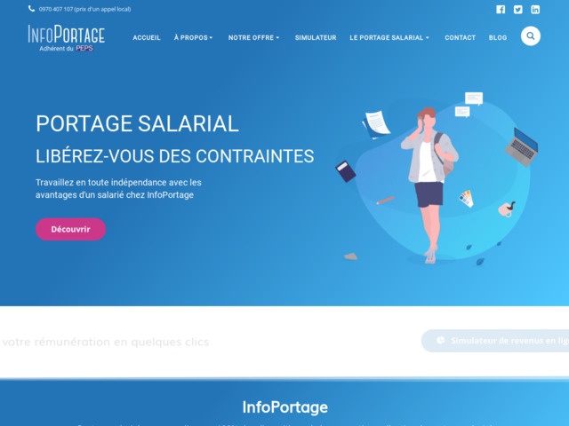 Infoportage - société de portage salarial - tarif le plus bas du marché