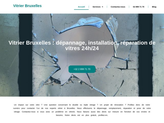 Vitrier Bruxelles 24 - Experts en travaux de vitrerie et vitrages