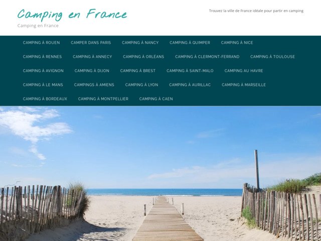 Campings en France : dans quelle villes franaise partir ?