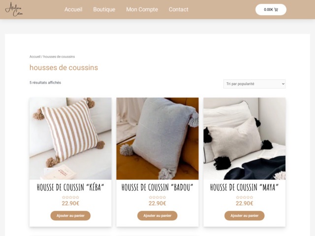 Housse de coussin bohème