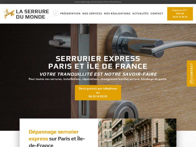 Serrurier urgence paris