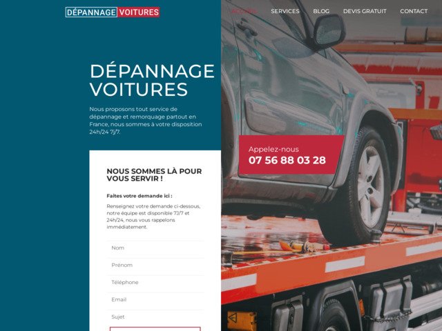 Dépannage voiture à domicile