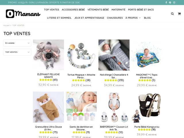 Visitez votre magazin des vêtements pour bébé chez Omamans