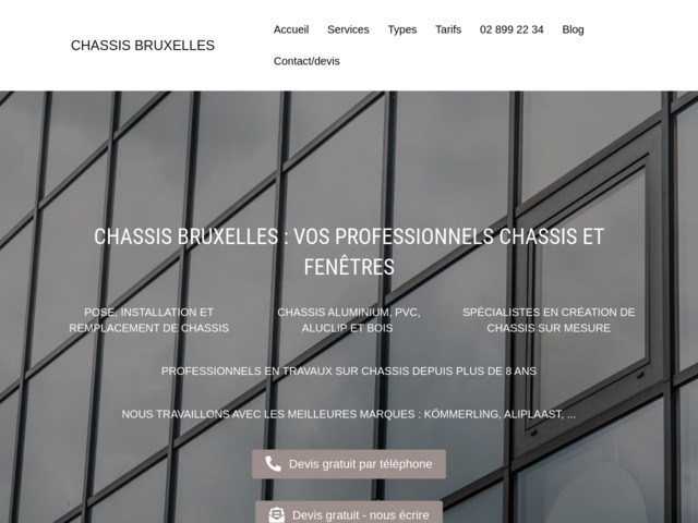 Châssis Bruxelles : Votre professionnel dans la pose de châssis
