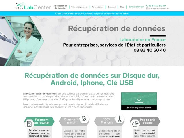 Rcuprer des donnes perdues ou effaces avec Data Labcenter