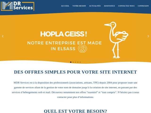 Mdr services - hébergement et création de sites internet