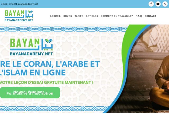 Académie de bayan pour apprendre le coran, l'arabe et l'islam en ligne