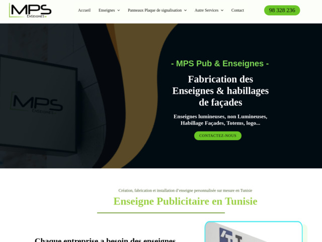 Enseigne lumineuse tunisie