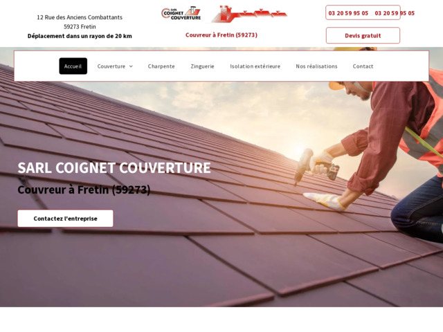Couvreur à Fretin, Coignet Couverture