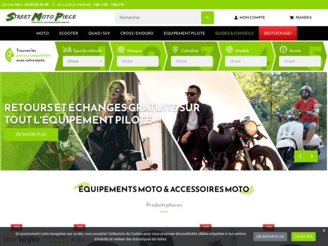 Street moto piece - pices et accessoires moto, quad et scooter