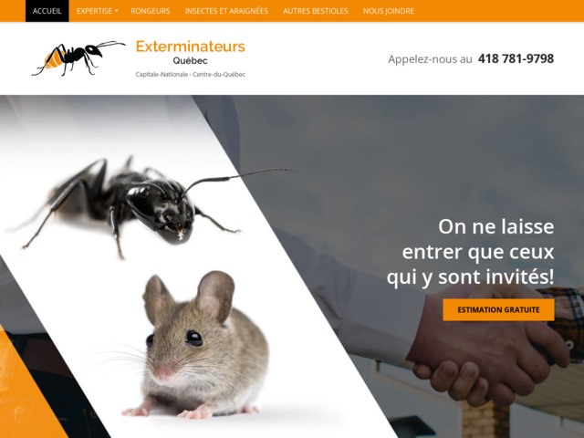 Exterminateurs Québec - Ville de Québec, Lévis et Beauce