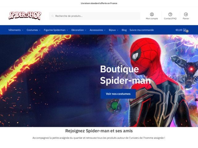 Les meilleurs figurines, costumes Spiderman sur spider-shop.fr