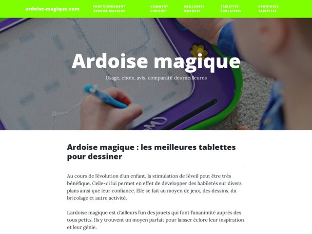 Choisir une ardoise magique