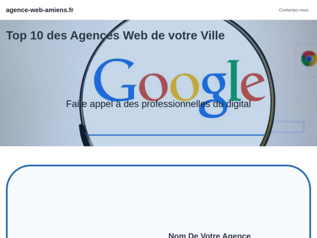 Slection d'agence web sur Amiens
