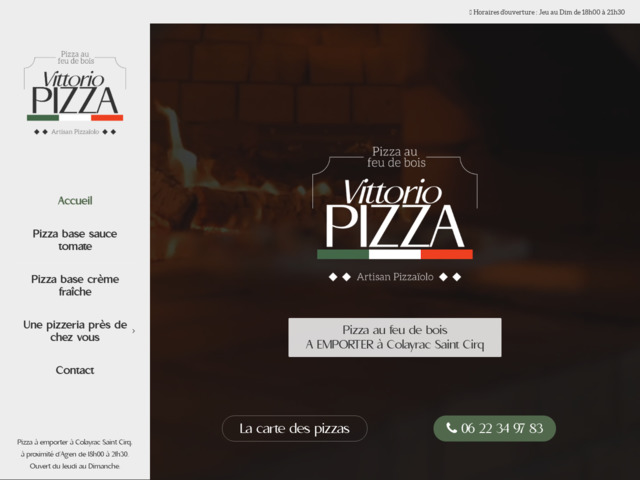 Pizzeria feu de bois à proximité d'Agen | Pizza à emporter