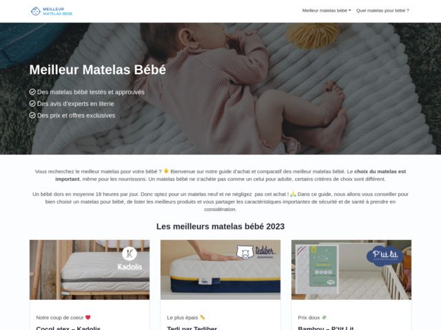 Meilleur matelas bébé