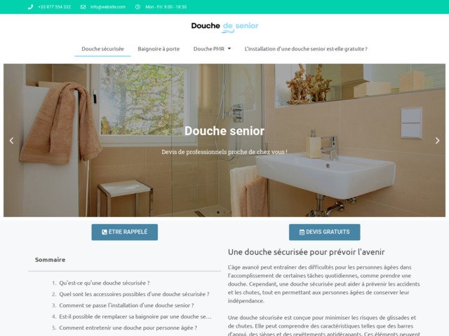 Douche de senior | Un site pour les seniors