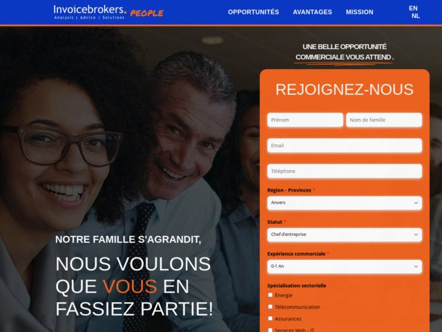 Plateforme de recrutement de partenaires commerciaux en ligne
