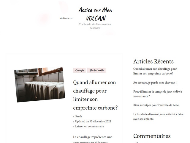 Assise sur mon volcan