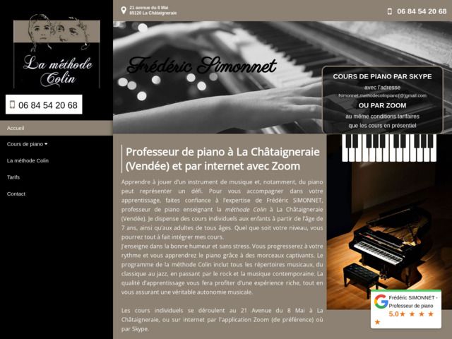 Cours de piano en ligne avec prof