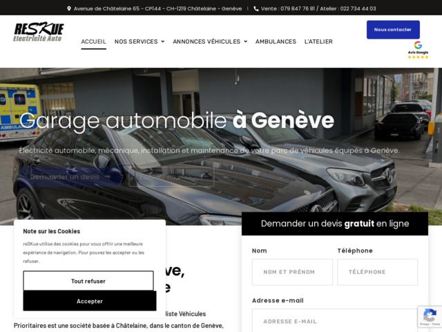 Reskue automobile